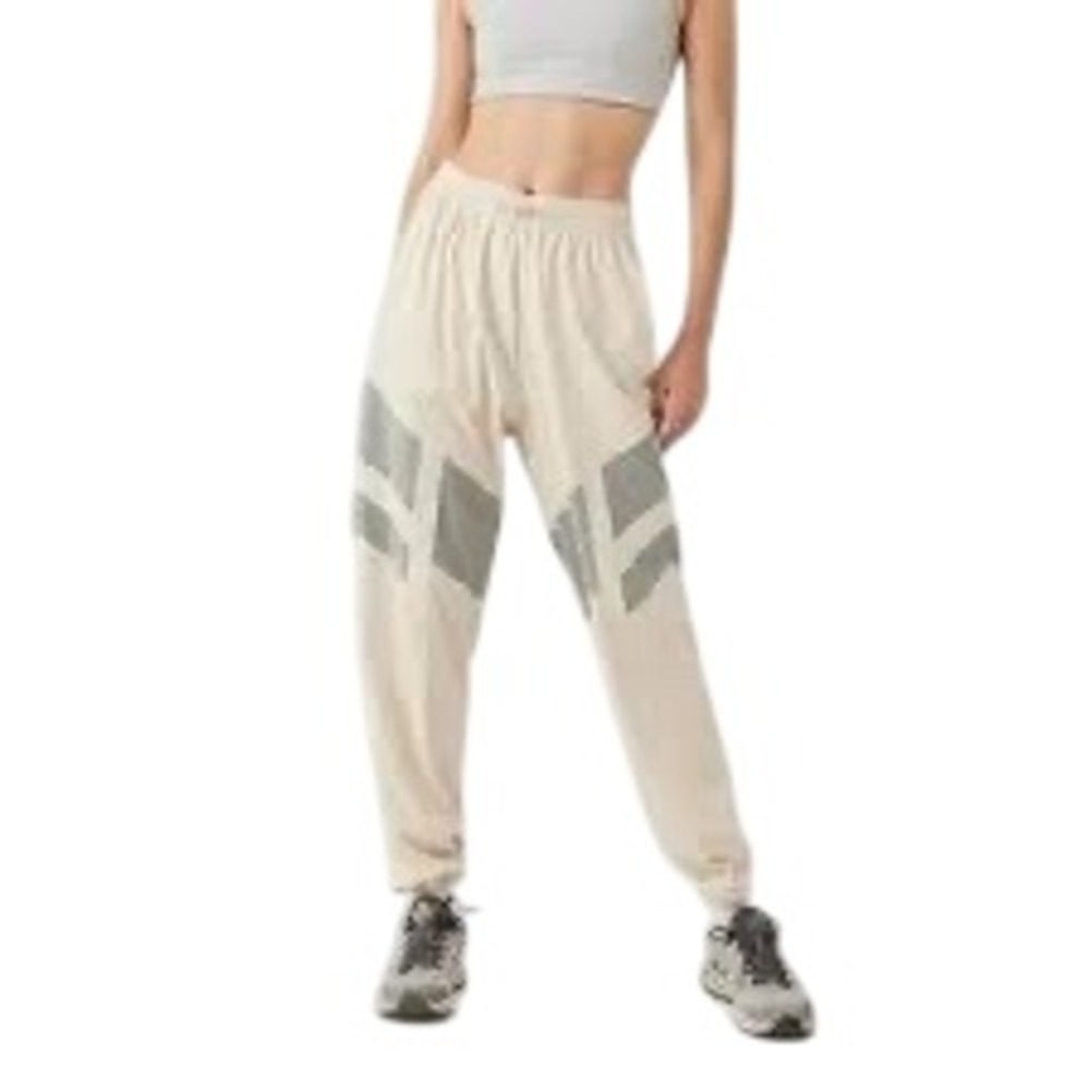 OUTDOOR VOICES Relay Pants, Eggshell/Granite Lightweight Joggers Adjustable, L